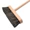 Hello Honey® Natural & Black Beech Wood Broom & Standing Metal Dust Pan Set
